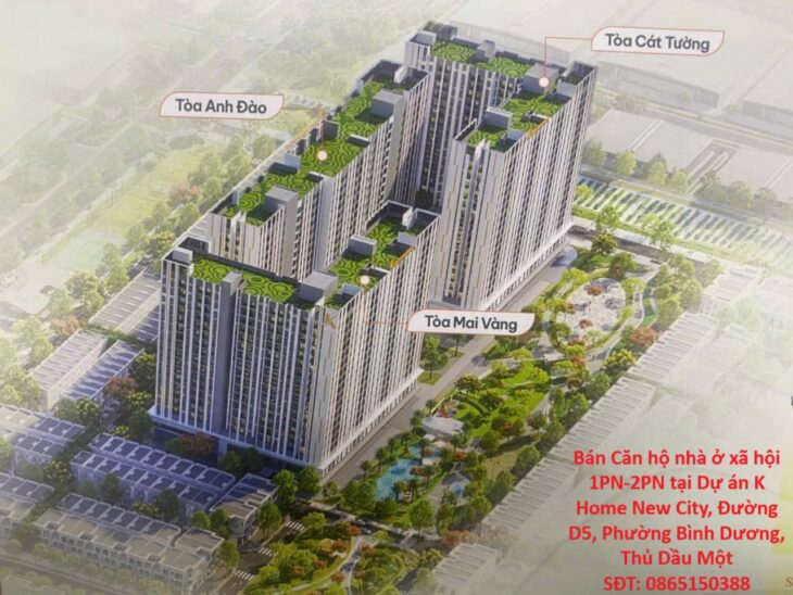 NHÀ VỊ TRÍ ĐẸP – GIÁ TỐT cần bán nhanh căn hộ nhà ở xã hội 1PN-2PN tại K – Home City Bình Dương