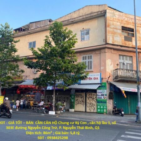 HOT HOT – GIÁ TỐT – BÁN CẦN CĂN HỘ CHUNG CƯ – đường Nguyễn Công Trứ, P. Nguyễn Thái Bình, Q1,HCM