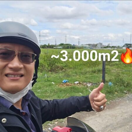 Bán 3000m2 đất 3 mặt tiền 60×50, Xã Hưng Long, Bình Chánh chỉ 2,7tr/m2