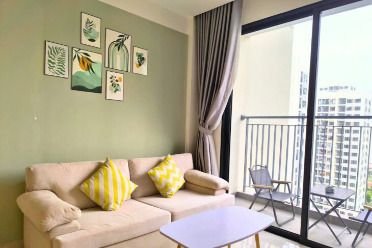 Bán Căn 2PN 59m² – Full nội thất, ban công Đông Nam mát mẻ, Khu Vườn Nhật 3,3 tỷ, đã có sổ, chủ