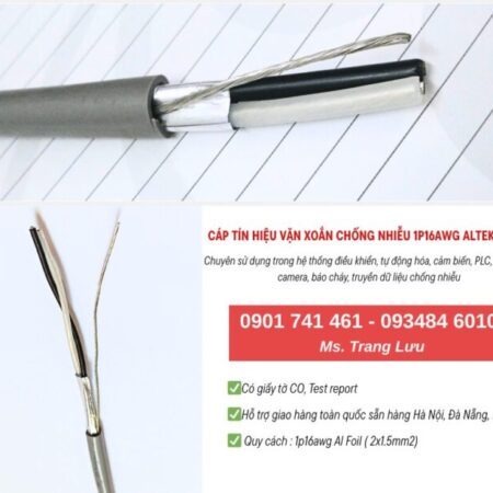 Cáp tín hiệu vặn xoắn 1p16awg Đà Nẵng, Hà Nội, Hồ Chí Minh