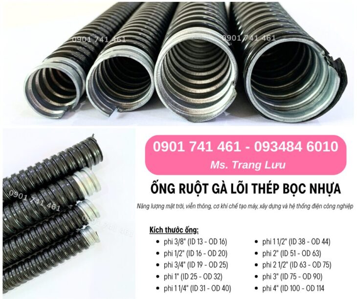 Tổng Kho Ống Ruột Gà Lõi Thép Bọc Nhựa Giá Rẻ