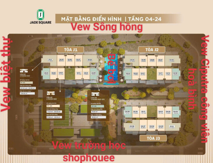 Chung cư Jade Square Giá cực tốt chỉ từ 90tr/m2 quá rẻ lợi nhuận thanh khoản nhanh, xem ngay