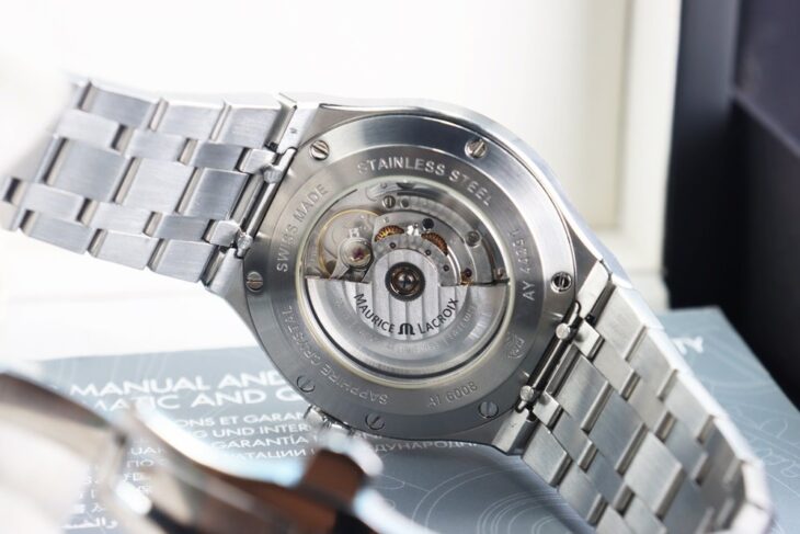 ĐH Nam : Maurice Lacroix Aikon AI6008-SS002-43 0-1 Dial Blue Automatic Size 42 Fullbox