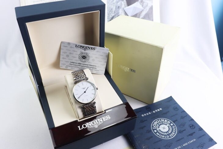 ĐH Nam : Longines La Grande L4.908.4.11.6 Automatic dây thép – Size 36mm fullbox…