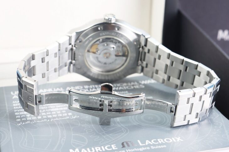 ĐH Nam : Maurice Lacroix Aikon AI6008-SS002-43 0-1 Dial Blue Automatic Size 42 Fullbox