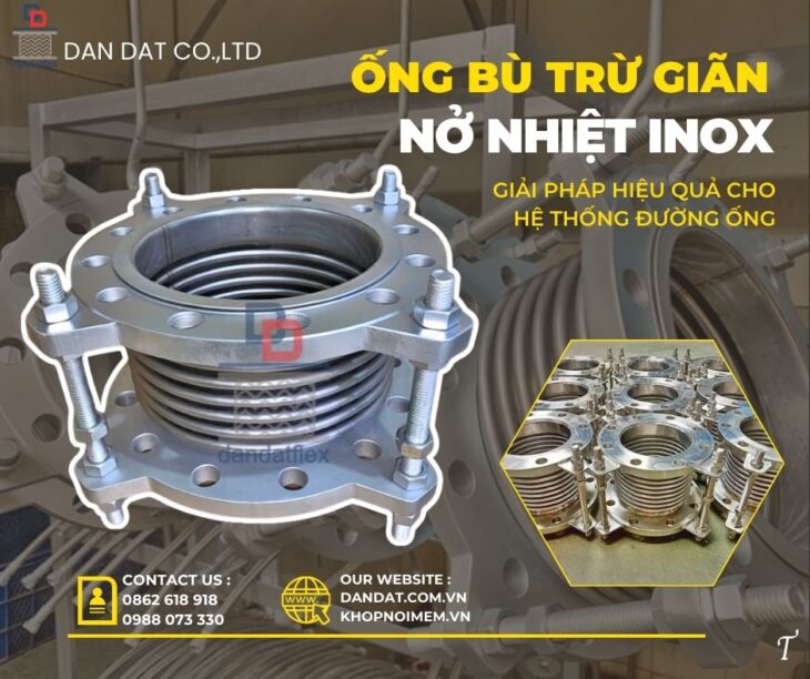 Khớp nối giãn nở inox/ Khớp nối bù trừ giãn nở nhiệt/ Bù trừ áo không mặt bích/ Ống bù trừ giãn nở