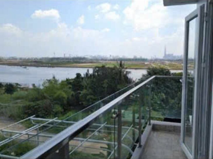 Nhà SHR Mặt tiền sông 2 tầng HXT 447m2, Vuông – An Phú Đông 3 Quận 12 SS