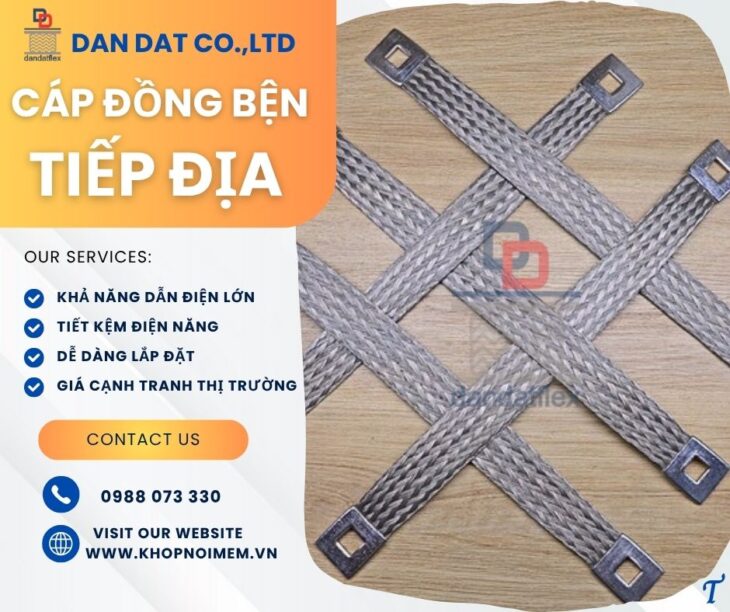 Dây đồng bện tráng thiếc/ Dây đồng bện tiếp địa mặt bích/ Dây đồng bện tiếp địa cho tủ bảng điện