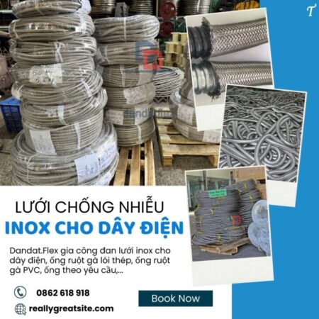 Dây dẫn điện có vỏ bọc inox/ Dây điện dạng đang lưới chống nhiễu/ Lưới inox bảo vệ dây điện