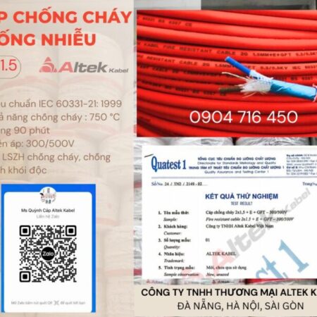 Cáp chống cháy chống nhiễu 2×1.5 Altek Kabel Sài Gòn Cáp chống cháy chống nhiễu 2×1.5 Altek Kabel Sài Gòn
