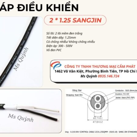 Cáp điều khiển 2 lõi 2G 1.25 Sangjin Hồ Chí Minh