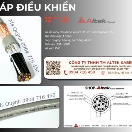 Cáp điều khiển bọc chống nhiễu Altek Kabel 12×1.5mm2 Đà Nẵng