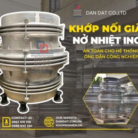 Khớp giãn nở dẫn khí CO/ Khớp giãn nở bằng vải chịu nhiệt/ Khớp nối giãn nở inox mặt bích