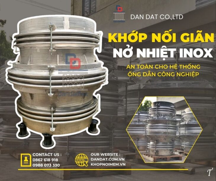 Khớp giãn nở dẫn khí CO/ Khớp giãn nở bằng vải chịu nhiệt/ Khớp nối giãn nở inox mặt bích
