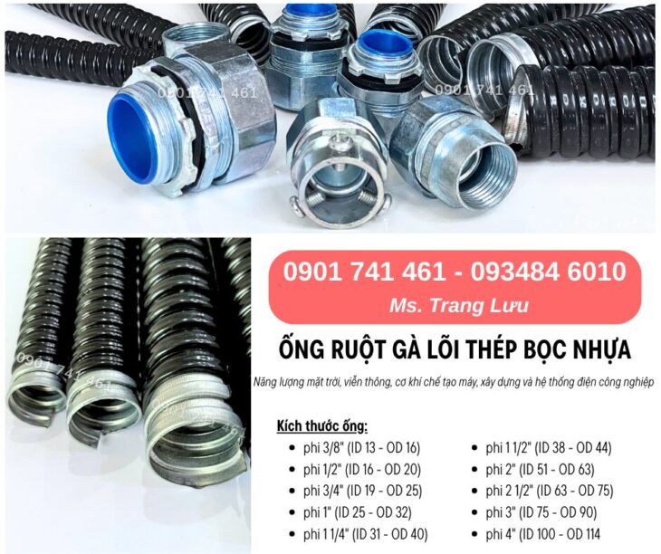 Tổng Kho Ống Ruột Gà Lõi Thép Bọc Nhựa Giá Rẻ