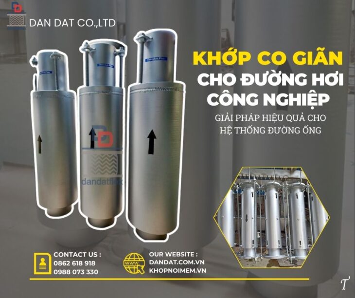 Khớp giãn nở dẫn khí CO/ Khớp giãn nở bằng vải chịu nhiệt/ Khớp nối giãn nở inox mặt bích
