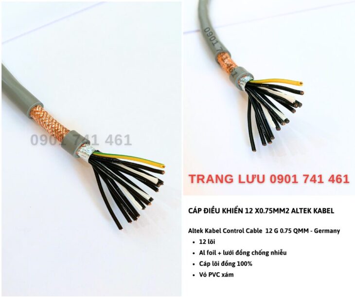 Cáp Altek Kabel RVVP/ DVV/S 12×0.75 Hà Nội, Đà Nẵng, Hồ Chí Minh