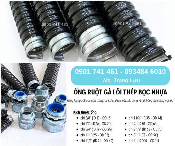Tổng Kho Ống Ruột Gà Lõi Thép Bọc Nhựa Giá Rẻ