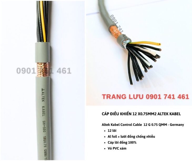 Cáp Altek Kabel RVVP/ DVV/S 12×0.75 Hà Nội, Đà Nẵng, Hồ Chí Minh