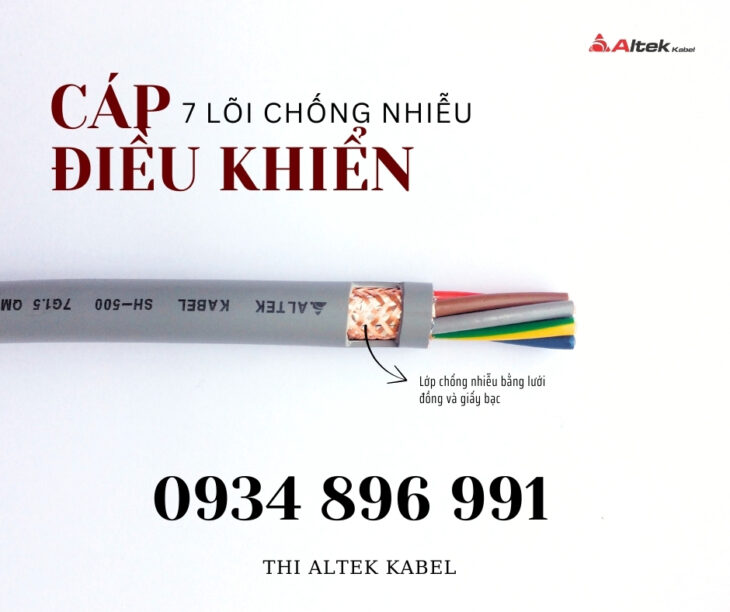 Cáp Điều Khiển Chống Nhiễu 7×0.5mm² Altek Kabel | Giá Tốt Hà Nội – Đà Nẵng– HCM