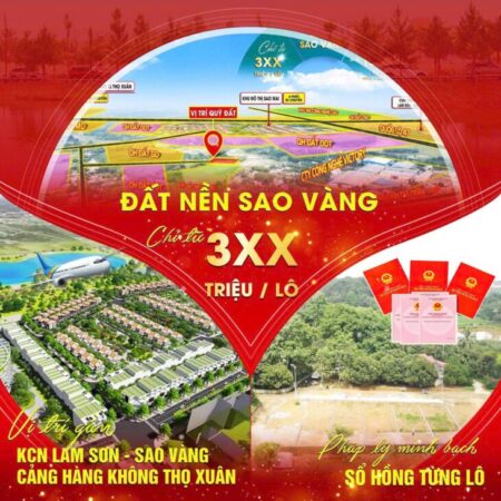𝐂𝐡𝐢̉ 𝐜𝐨̀𝐧 𝟒 𝐥𝐨̂ 𝐥𝐢𝐞̂̀𝐧 𝐤𝐞̂̀ 𝐝𝐮𝐲 𝐧𝐡𝐚̂́𝐭 ĐẤT LÕI ĐÔ THỊ LAM SƠN – CHỈ 3XX