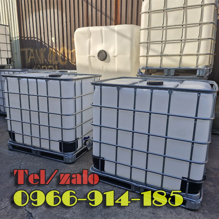 Bồn nhựa vuông 1000L cũ đựng hóa chất TPHCM