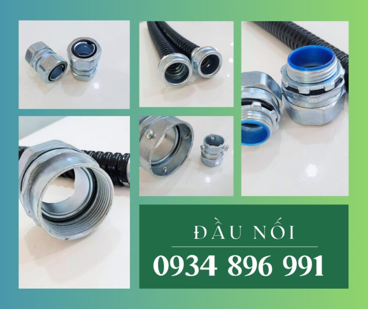 Ống ruột gà lõi thép bọc nhựa – Đầu Nối Phi 3/8 – 4 Inch – Giá Tốt