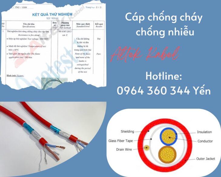 Giá tốt cáp chống cháy chống nhiễu Altek Kabel 2×0.75 tại HCM