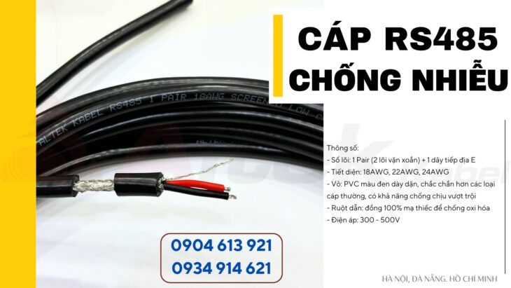 Cáp tín hiệu RS485 22AWG Altek kabel 1pair/ 2 pair Đà Nẵng, HCM , Hà Nội
