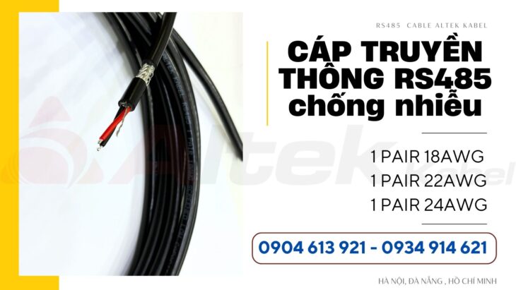 Cáp tín hiệu RS485 22AWG Altek kabel 1pair/ 2 pair Đà Nẵng, HCM , Hà Nội