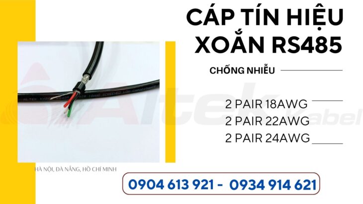 Cáp tín hiệu RS485 22AWG Altek kabel 1pair/ 2 pair Đà Nẵng, HCM , Hà Nội