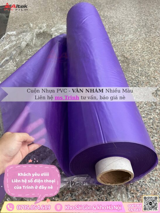 Mua bán màng nhựa pvc tại xưởng, vân nhám nhiều màu