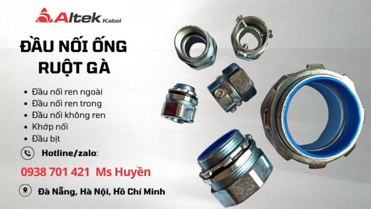 Đầu Nối Ống Ruột Gà với Tủ Điện