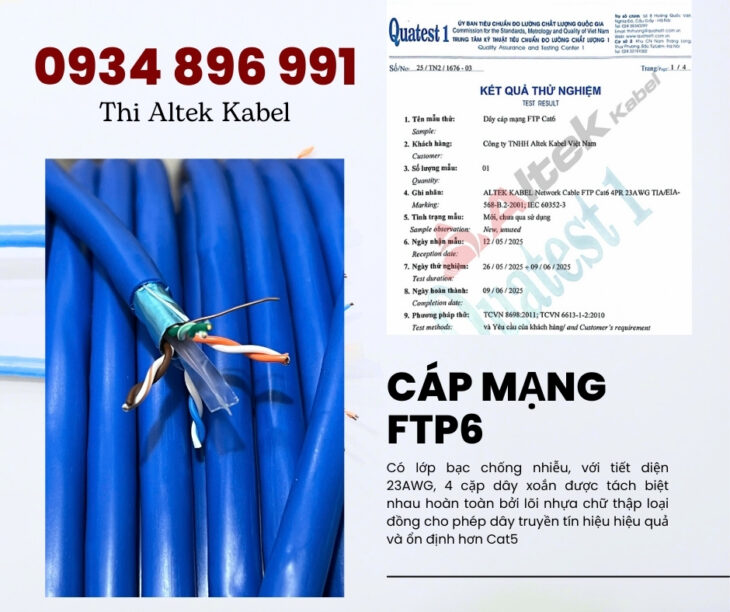 Cáp Mạng Cat6 UTP – FTP | Hàng Sẵn Kho – Giá Tốt HCM, Hà Nội, Đà Nẵng