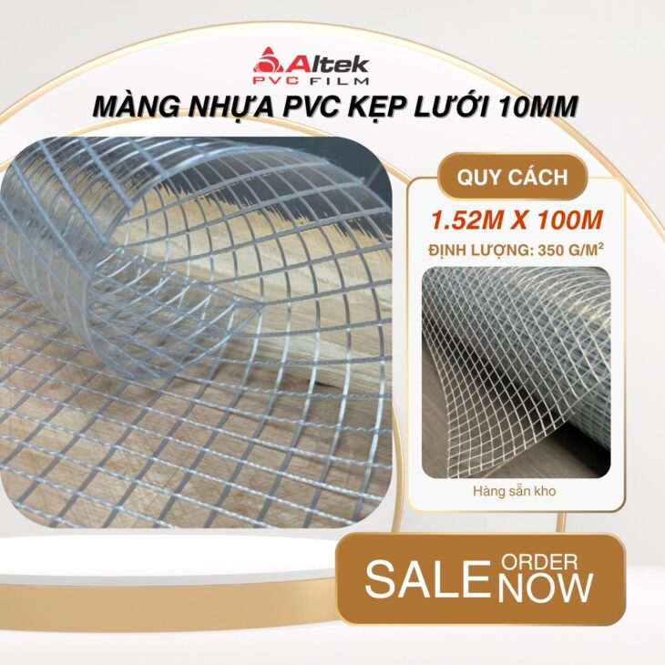 Giá tận xưởng – màng nhựa pvc lưới 10mm tại Hải Phòng