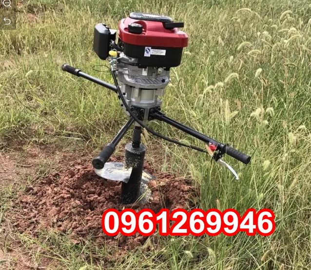 Máy khoan đất sỏi đá Okasu 7HP tặng kèm mũi khoan đường kính 300mm sâu 800mm