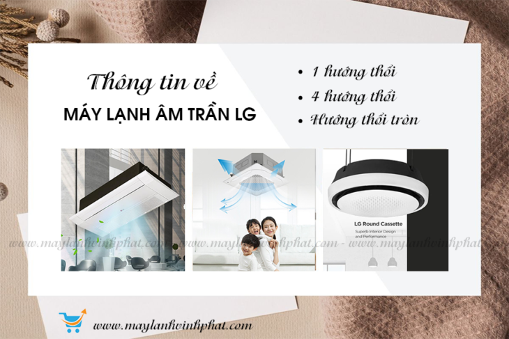 Máy lạnh âm trần LG Inverter và 3 kiểu mặt nạ cho căn hộ, nhà phố