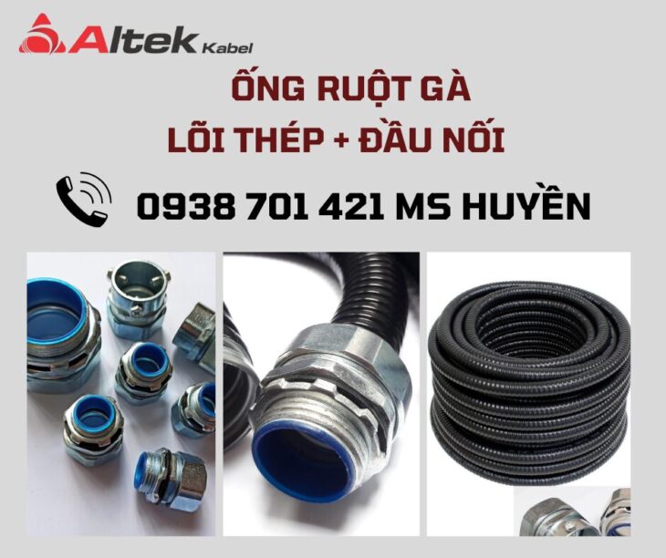 Đầu Nối Ống Ruột Gà với Tủ Điện