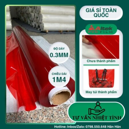 Màng nhựa PVC dẻo màu đỏ Màng nhựa PVC dẻo màu đỏ
