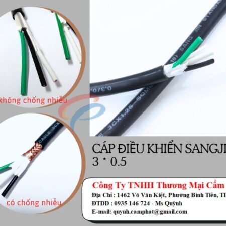Cáp điều khiển SANGJIN 3×0.5mm2 DVV