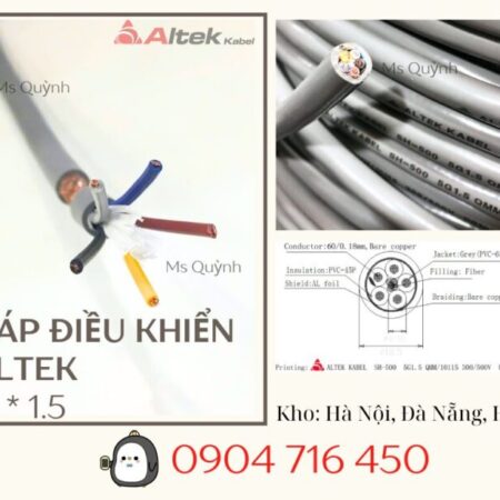 Cáp điều khiển chống nhiễu Altek Kabel 5×1.5mm2 Đà Nẵng Cáp điều khiển chống nhiễu Altek Kabel 5×1.5mm2 Đà Nẵng