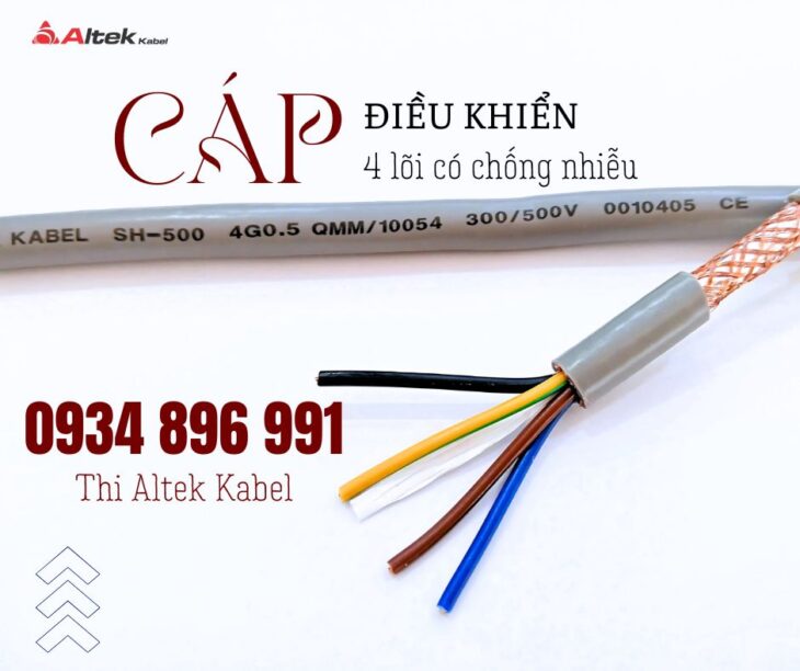 Dây cáp điều khiển 4 x 1.0mm2 Altek Kabel – CT-500, SH-500