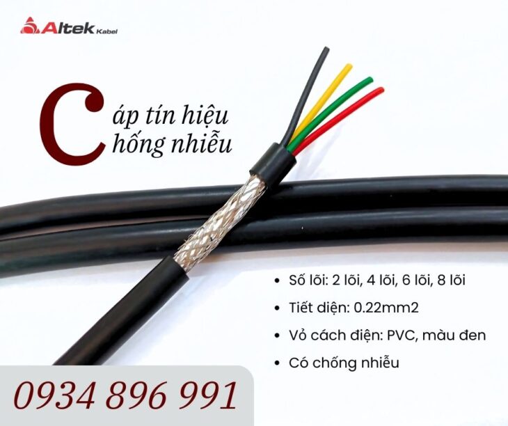 Cáp Tín Hiệu Chống Nhiễu 2×0.22mm – Dây Tín Hiệu 2x24AWG Altek Kabel