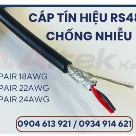 Cáp tín hiệu RS485 vặn xoắn chống nhiễu 1 pair 18AWG Altek Kabel
