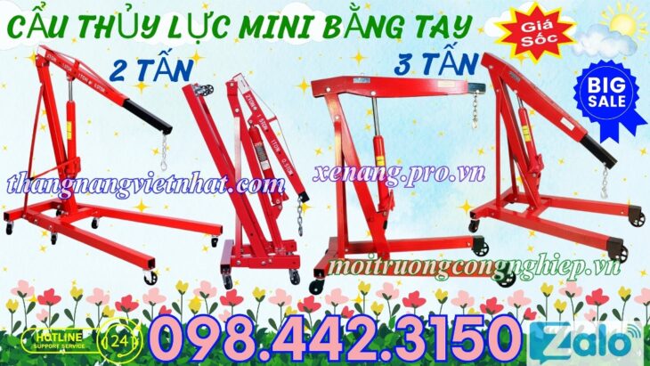 Cẩu thủy lực mini bằng tay