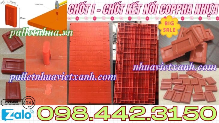 Chốt nhựa kết nối coppha nhựa, tấm lót sân khấu, pallet lót sàn sân khấu