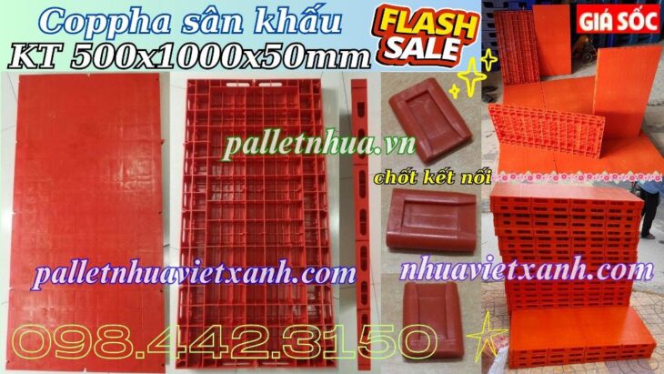 Pallet nhựa lót sàn sân khấu – tấm lót sàn sân khấu – coppha sân khấu