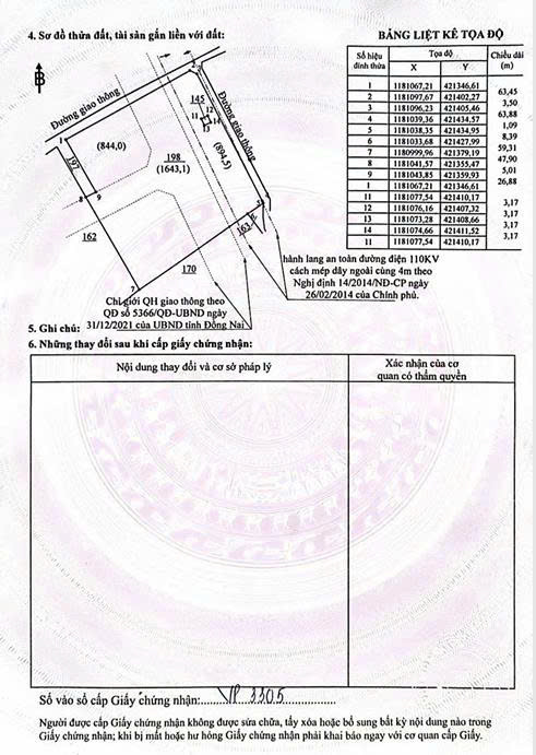 Bán Lô 4.762,4m2 Tại Tổ 17, ấp 1C, Xã Phước Thái, Huyện Long Thành, Đồng Nai