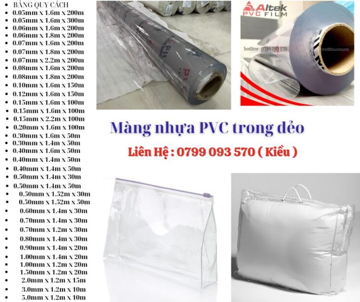 Mua màng nhựa pvc Dẻo – Trong suốt – Cao cấp – Giá cực tốt